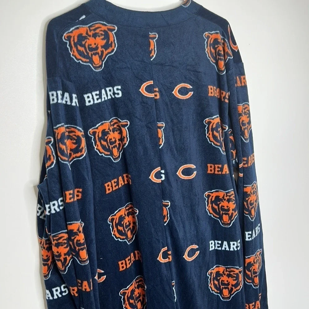 NFL Chicago Bears Football Onsie Footed Soft Fleece Unisex Pajamas
